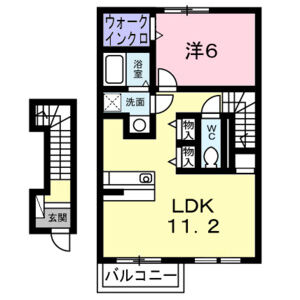 1LDK 間取り図
