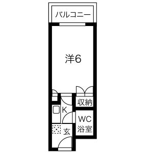 1K 間取り図