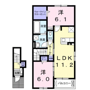 2LDK 間取り図