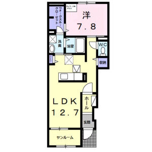 1LDK 間取り図