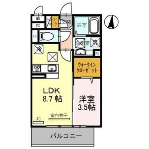 1LDK 間取り図