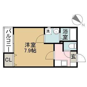 1K 間取り図