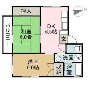 2DK 間取り図