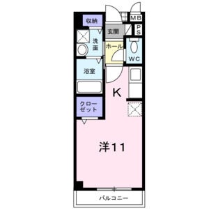 1K 間取り図