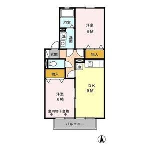 2DK 間取り図