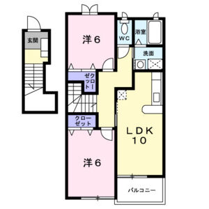 2LDK 間取り図