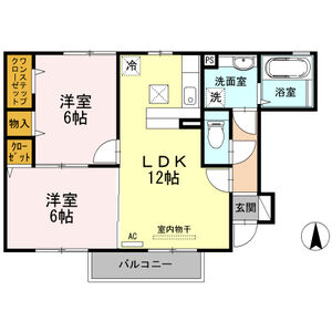 2LDK 間取り図
