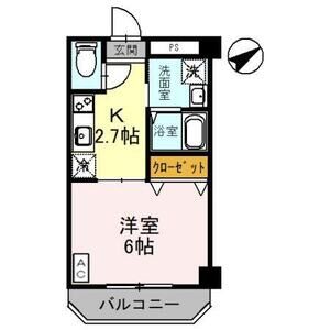 1K 間取り図