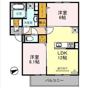 2LDK 間取り図