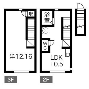 1LDK 間取り図