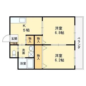 2DK 間取り図
