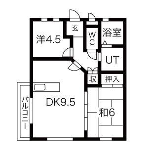 2LDK 間取り図