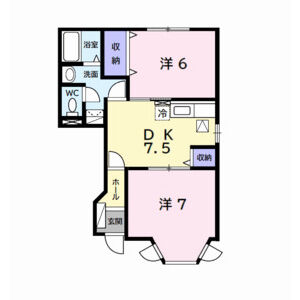 2DK 間取り図