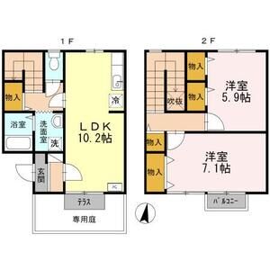 2LDK 間取り図