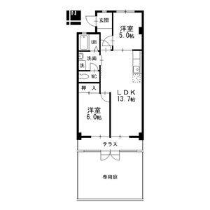 2LDK 間取り図