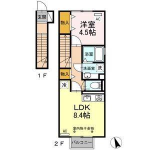 1LDK 間取り図