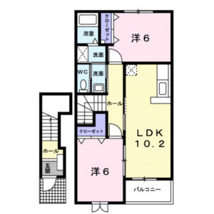 2LDK 間取り図