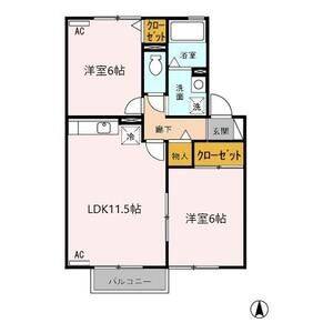 2LDK 間取り図