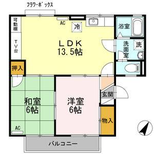 2LDK 間取り図
