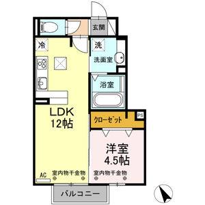 1LDK 間取り図