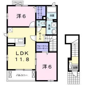 2LDK 間取り図