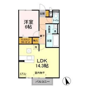 1LDK 間取り図