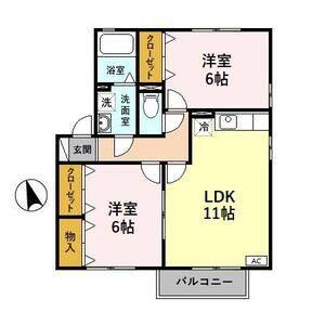 2LDK 間取り図