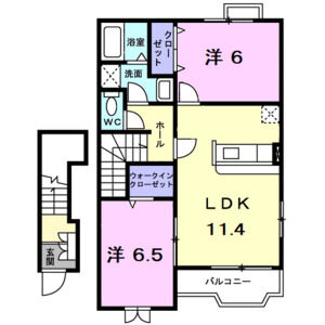 2LDK 間取り図