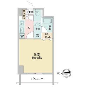 1K 間取り図