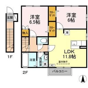 2LDK 間取り図