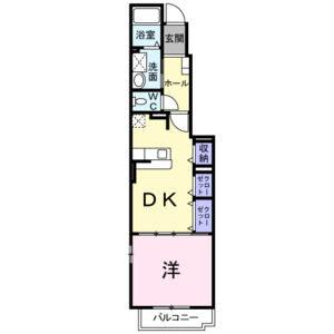 1DK 間取り図