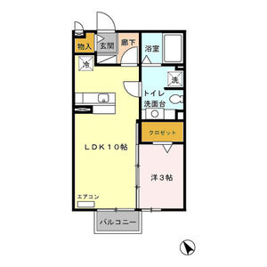 1LDK 間取り図