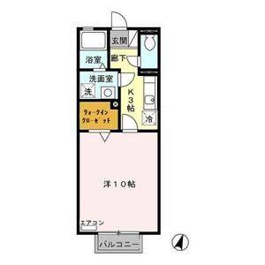 1K 間取り図