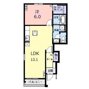 1LDK 間取り図