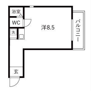 ワンルーム 間取り図