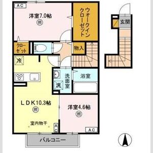 2LDK 間取り図