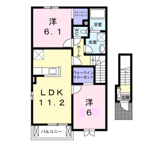 2LDK 間取り図