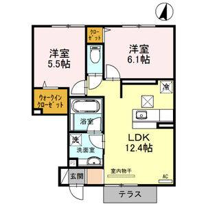 2LDK 間取り図