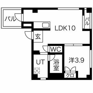 1LDK 間取り図