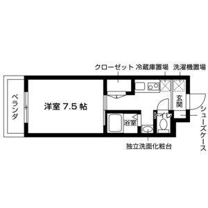 1K 間取り図