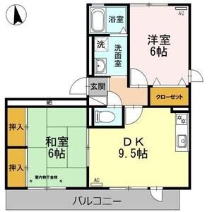 2DK 間取り図