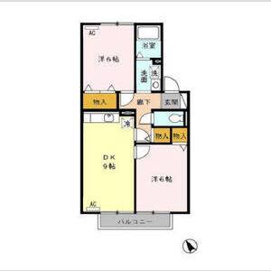 2DK 間取り図