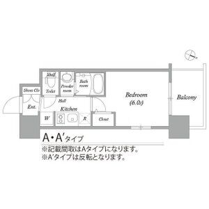 1K 間取り図