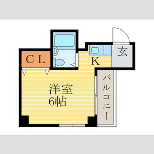 1K 間取り図