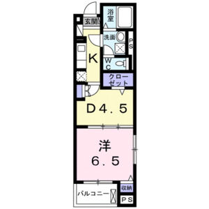 1DK 間取り図