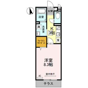 1K 間取り図