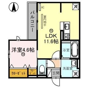 1LDK 間取り図