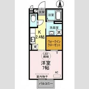 1K 間取り図