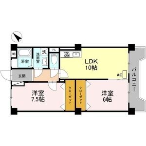 2LDK 間取り図