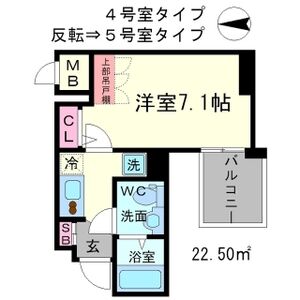 1K 間取り図